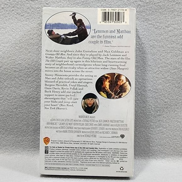 Grumpy Old Men (VHS, 1994) Walter Matthau Jack Lemmon Ann-Margret NEW SEALED NOS - Picture 2 of 3